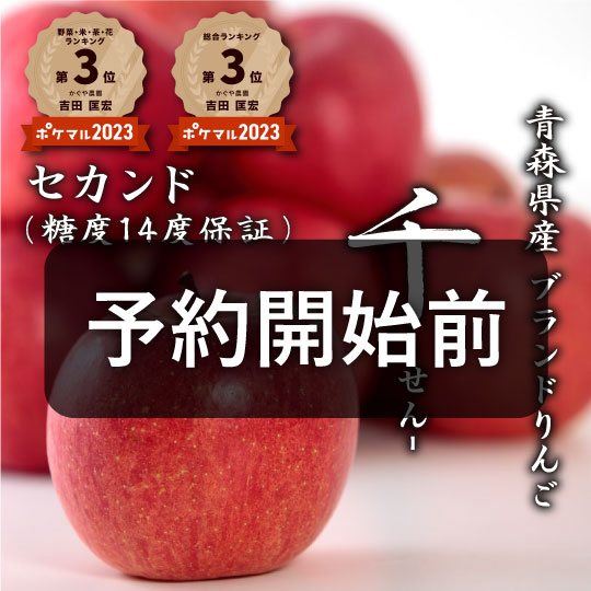【年間数量限定品】青森県産ブランドりんご「千」セカンド 糖度14度保証